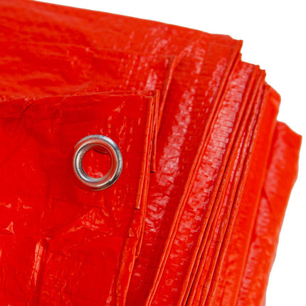 Abdeckplanemarkt 10x12 PE Gewebeplane orange 100 g/m2