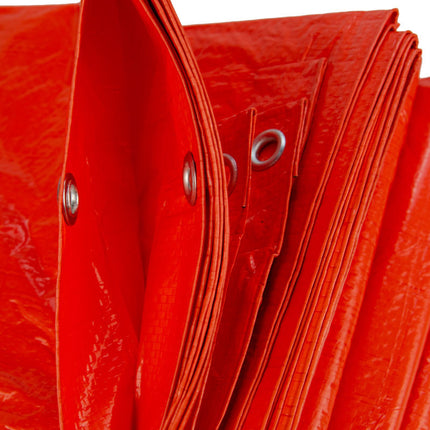 Abdeckplanemarkt 10x15 PE Gewebeplane orange 100 g/m2