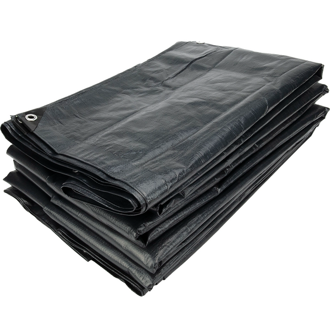 Abdeckplanemarkt 10x20 PE Gewebeplane anthrazit 170 g/m2