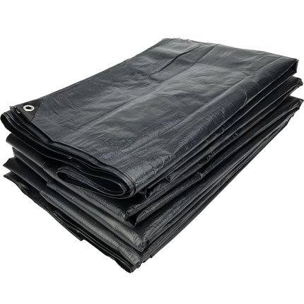 Abdeckplanemarkt 10x20 PE Gewebeplane anthrazit grau 170 g/m²