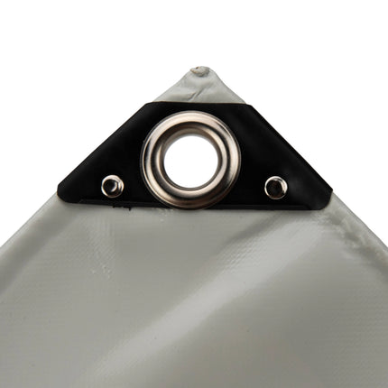 Abdeckplanemarkt 1.5x6 PVC Abdeckplane grau 650 g/m2