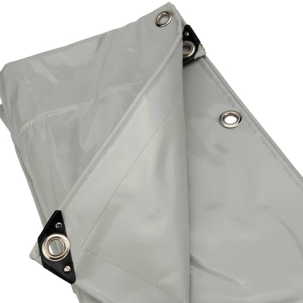 Abdeckplanemarkt 1.5x6 PVC Abdeckplane grau 650 g/m2