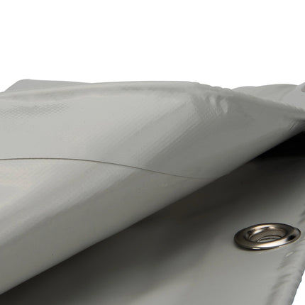 Abdeckplanemarkt 1.5x6 PVC Abdeckplane grau 650 g/m2