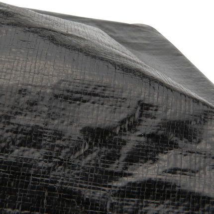 Abdeckplanemarkt 1,76x3,41m PE Gewebe-Bauzaunplane schwarz 150 g/m2