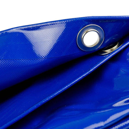 abdeckplanemarkt 2 × 3m PVC Abdeckplane mit Metall Ösen blau 650 g/m2