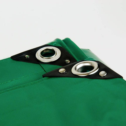 abdeckplanemarkt 2 × 3m PVC Abdeckplane mit Metall Ösen grün 650 g/m2