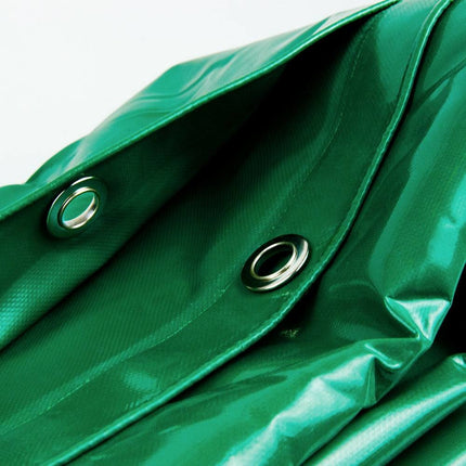 abdeckplanemarkt 2 × 3m PVC Abdeckplane mit Metall Ösen grün 650 g/m2