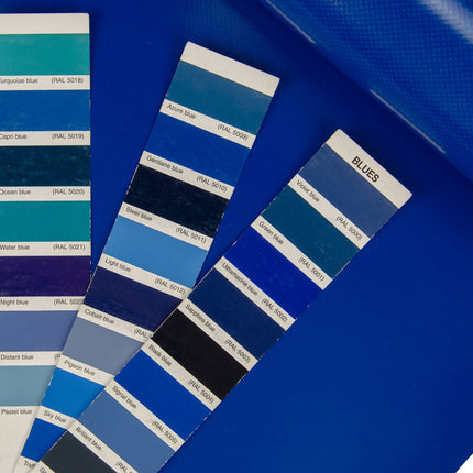 Abdeckplanemarkt 250 cm PVC Plane 650 g/m2 blau – Meterware