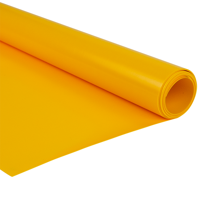 Abdeckplanemarkt 250 cm PVC Plane 650 g/m2 gelb – Meterware