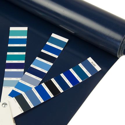 abdeckplanemarkt 2,5m Blau dunkel 680gr PVC Plane 5013