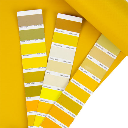 abdeckplanemarkt 2,5m Gelb Matt 680gr PVC Plane