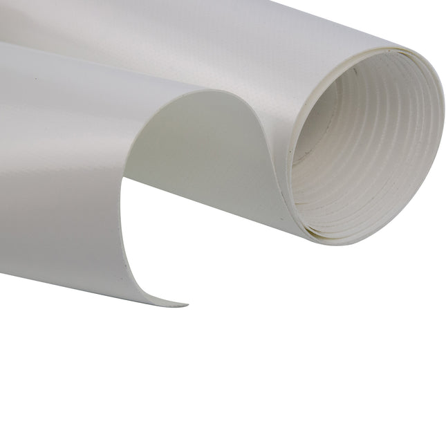 Abdeckplanemarkt 320 cm PVC Plane 680 g/m2 weiß RAL 9016 – Meterware, schwer entflammbar