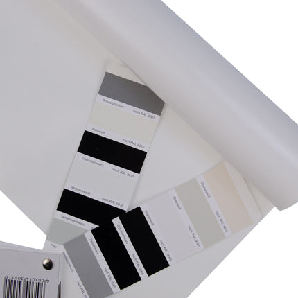 Abdeckplanemarkt 320 cm PVC Plane 680 g/m2 weiß RAL 9016 – Meterware, schwer entflammbar