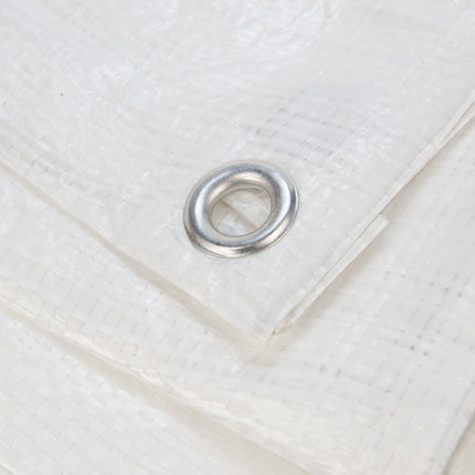 Abdeckplanemarkt 3x4 PE Gewebeplane weiß 150 g/m2- flammenhemmend