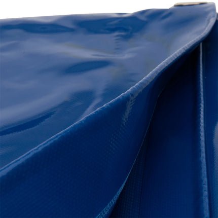 Abdeckplanemarkt 4 × 6m PVC Abdeckplane mit Metall Ösen blau 650 g/m2