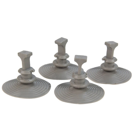 Abdeckplanemarkt 4x Saugnapf grau