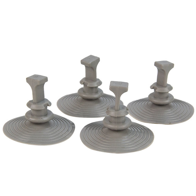 Abdeckplanemarkt 4x Saugnapf grau