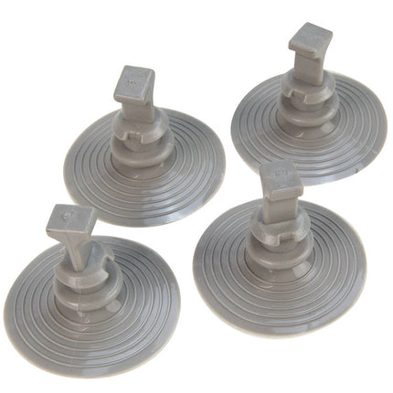 Abdeckplanemarkt 4x Saugnapf grau