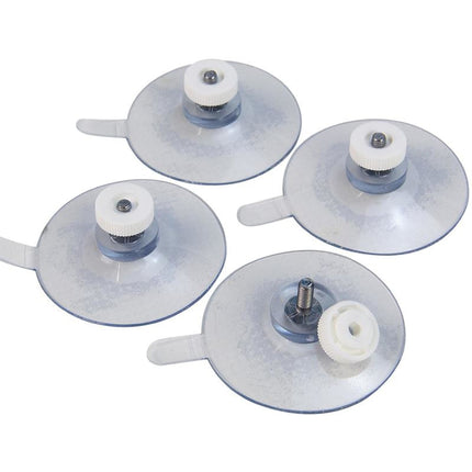abdeckplanemarkt 4x Saugnapf transparentes Gewinde und Mutter