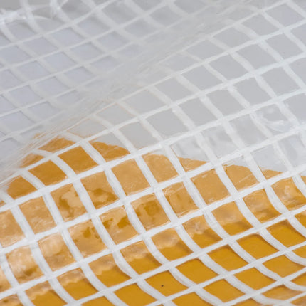 Abdeckplanemarkt 4x5 transparente Gewebeplane / Abdeckplane 250 g/m2 gitterverstärkt