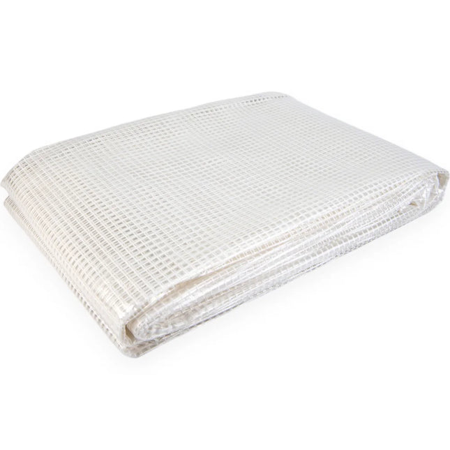 Abdeckplanemarkt 4x5 transparente Gewebeplane / Abdeckplane 250 g/m2 gitterverstärkt