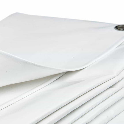 Abdeckplanemarkt 4x6 PVC Abdeckplane weiß 650 g/m2