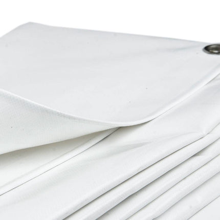 Abdeckplanemarkt 4x6 PVC Abdeckplane weiß 650 g/m2