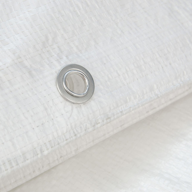 Abdeckplanemarkt 4x8 PE Gewebeplane weiß 150 g/m2