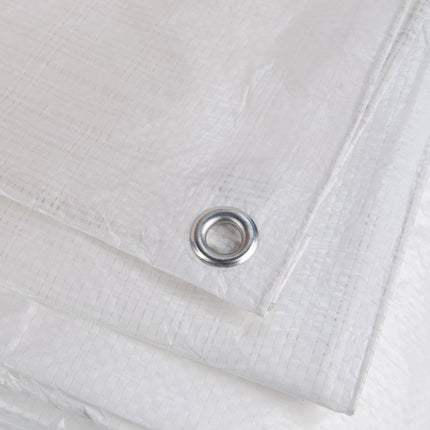 Abdeckplanemarkt 4x8 PE Gewebeplane weiß 250 g/m2