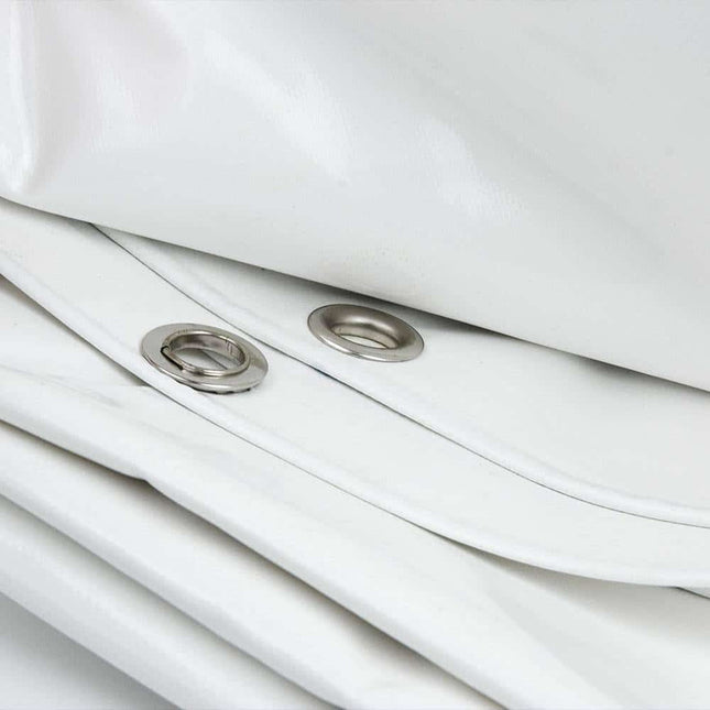 Abdeckplanemarkt 4x8 PVC Abdeckplane weiß 650 g/m2