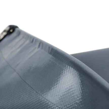 abdeckplanemarkt 5 × 6m PVC Abdeckplane mit Metall Ösen grau 650 g/m2