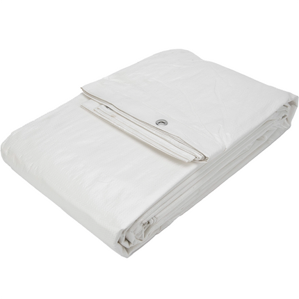 Abdeckplanemarkt 8x10 PE Gewebeplane weiß 250 g/m2