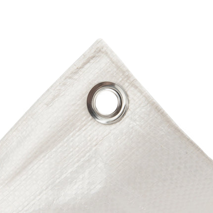 Abdeckplanemarkt 8x10 PE Gewebeplane weiß 250 g/m2