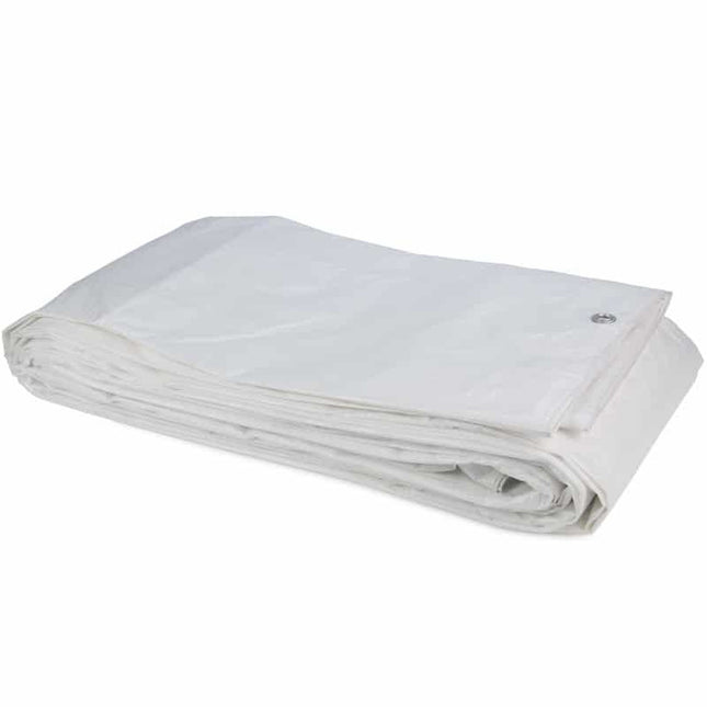 Abdeckplanemarkt 8x10 PE Gewebeplane weiß 250 g/m2