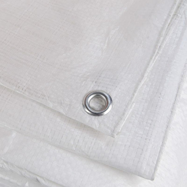 Abdeckplanemarkt 8x10 PE Gewebeplane weiß 250 g/m2