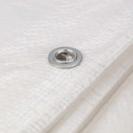 Abdeckplanemarkt 8x12 PE Gewebeplane weiß 100 g/m2