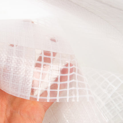 Abdeckplanemarkt 8x14 Bewaffneter Vorhang transparent 250gr