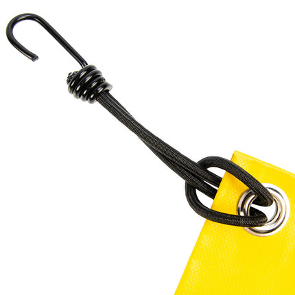 Abdeckplanemarkt Elastischer Spanner 6mm Spin Haken 18cm schwarz belastbar bis 15KG