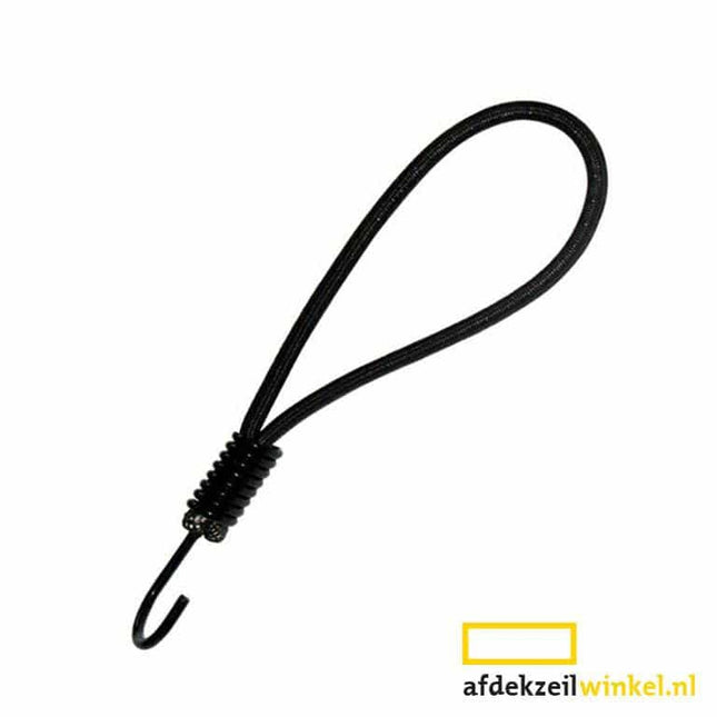 Abdeckplanemarkt Elastischer Spanner 6mm Spin Haken 20cm schwarz belastbar bis 15KG
