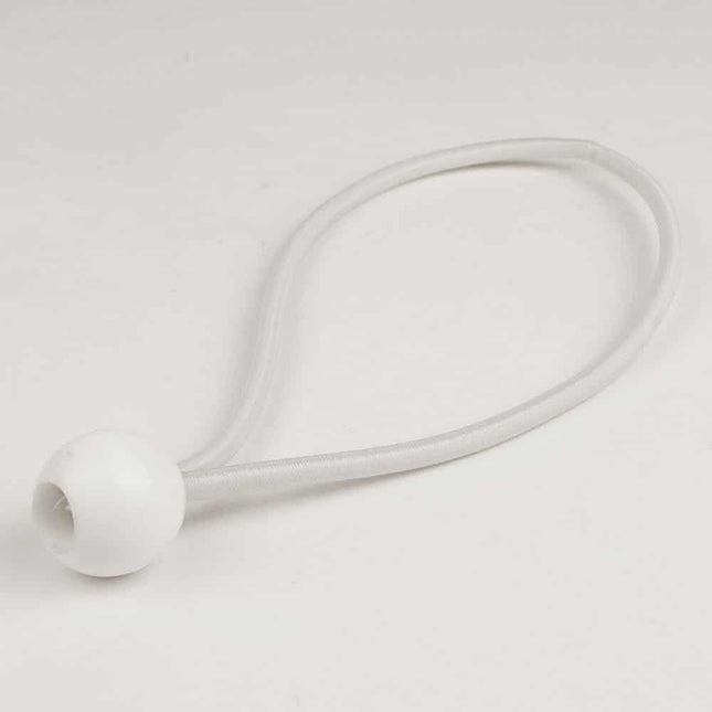 Abdeckplanemarkt Elastischer Spanner weiß 6mm 18cm mit Ball