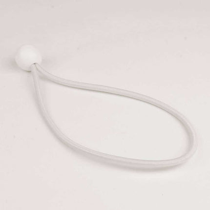 Abdeckplanemarkt Elastischer Spanner weiß 6mm 18cm mit Ball