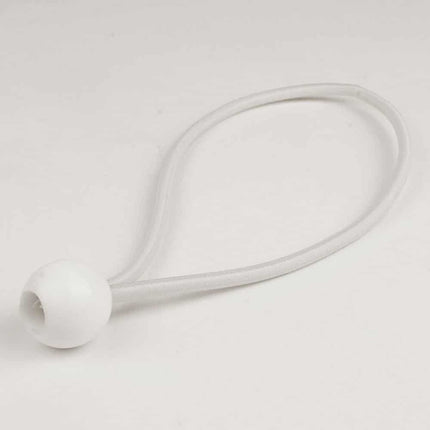 Abdeckplanemarkt Elastischer Spanner weiß 6mm 25cm mit Ball
