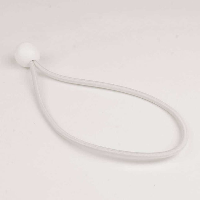 Abdeckplanemarkt Elastischer Spanner weiß 6mm 25cm mit Ball