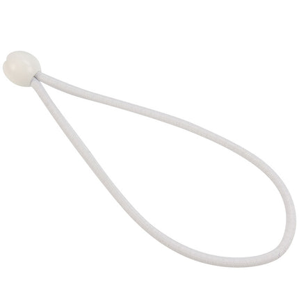 Abdeckplanemarkt Elastischer Spanner weiß 6mm 25cm mit Ball