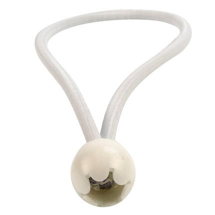 Abdeckplanemarkt Elastischer Spanner weiß 6mm 25cm mit Ball