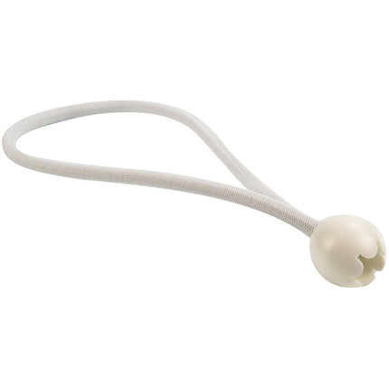 Abdeckplanemarkt Elastischer Spanner weiß 6mm 25cm mit Ball