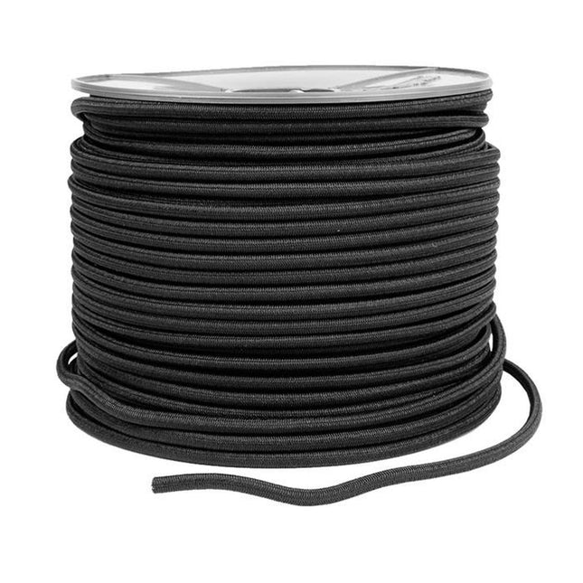 Abdeckplanemarkt Elastisches Seil 10mm schwarz pro Meter