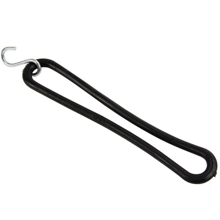 Abdeckplanemarkt Gummiband mit S-Haken 20cm elastisch schwarz