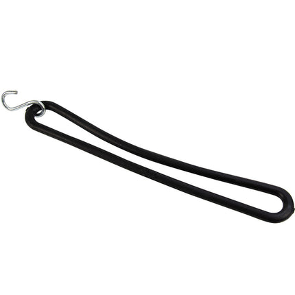 Abdeckplanemarkt Gummiband mit S-Haken 25cm elastisch, schwarz