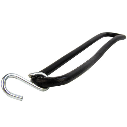 Abdeckplanemarkt Gummiband mit S-Haken 25cm elastisch, schwarz